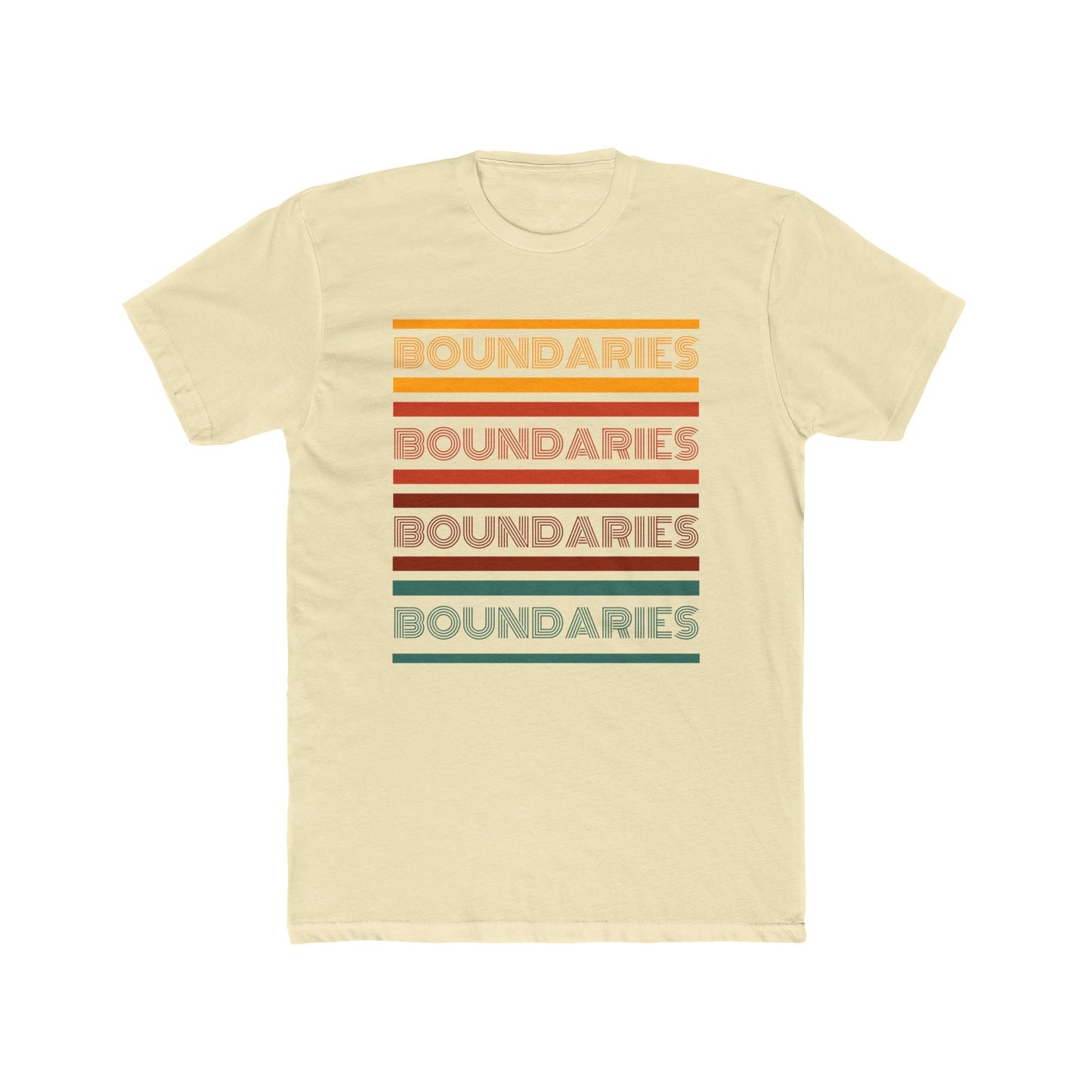 Boundaries Unisex Cotton Crew Tee - Stylish Comfort for Self-Care Awareness