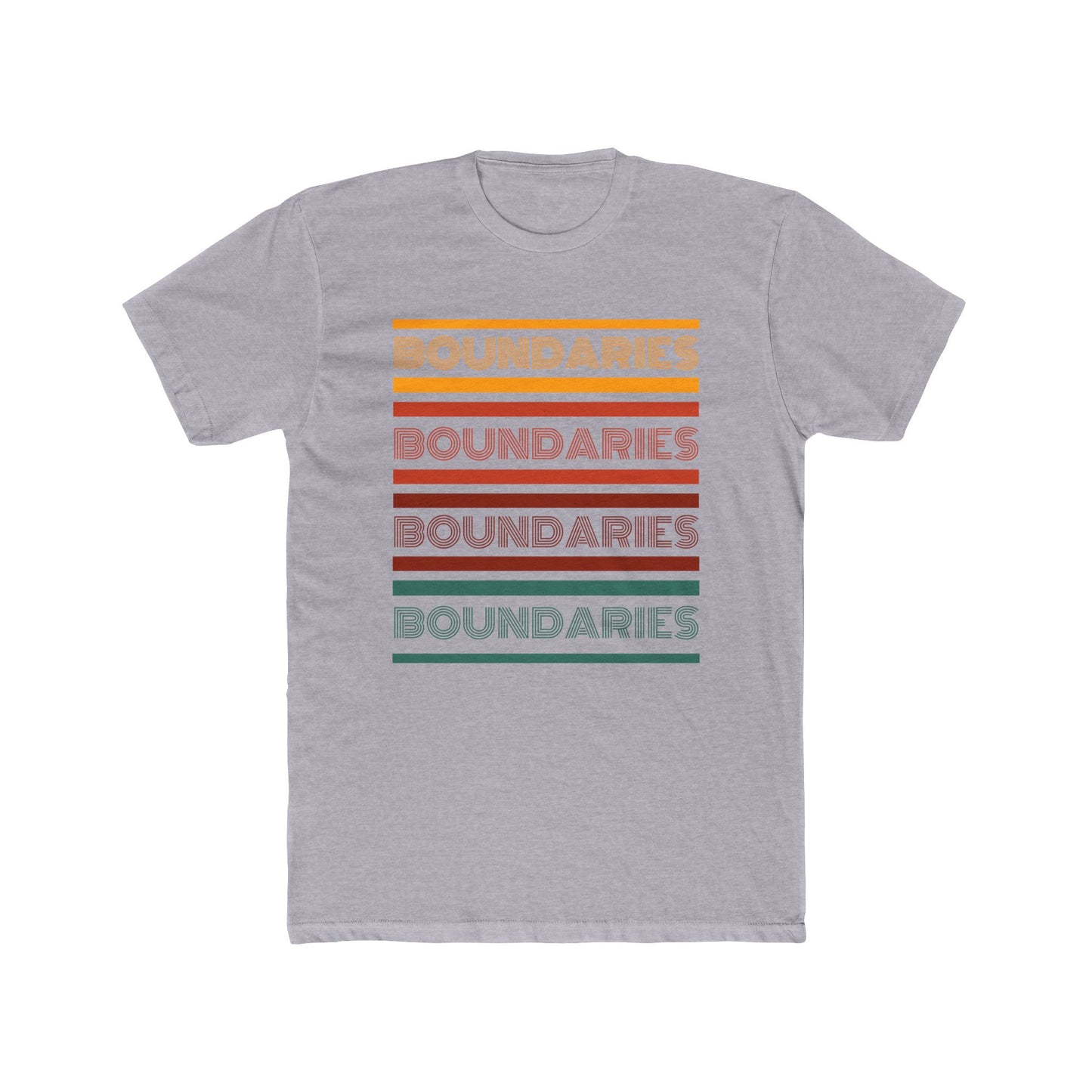 Boundaries Unisex Cotton Crew Tee - Stylish Comfort for Self-Care Awareness