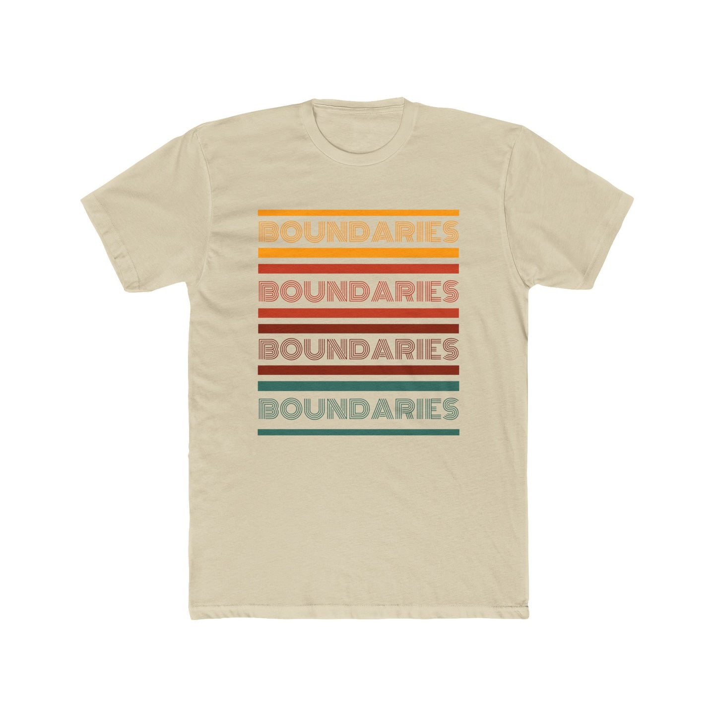 Boundaries Unisex Cotton Crew Tee - Stylish Comfort for Self-Care Awareness