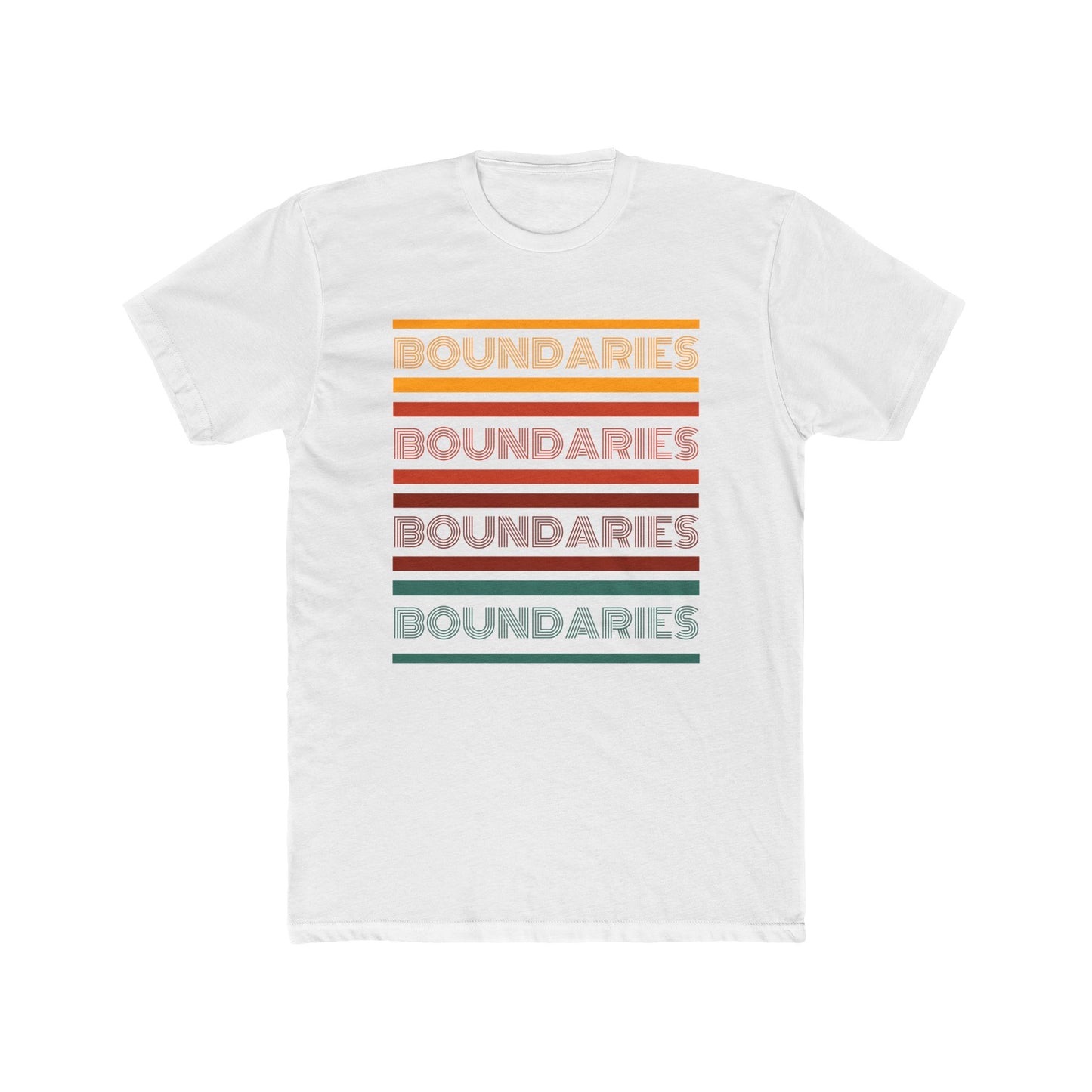 Boundaries Unisex Cotton Crew Tee - Stylish Comfort for Self-Care Awareness