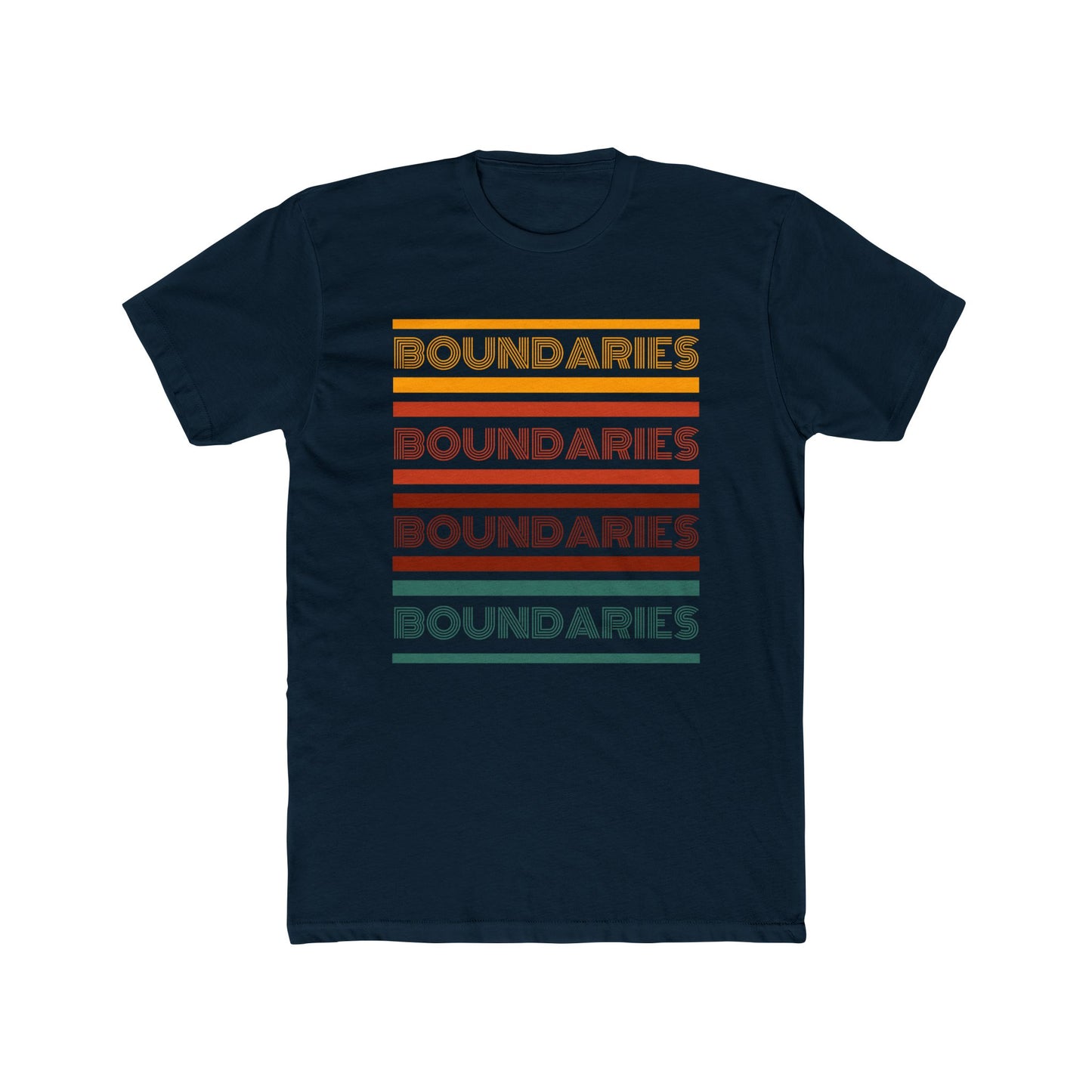 Boundaries Unisex Cotton Crew Tee - Stylish Comfort for Self-Care Awareness